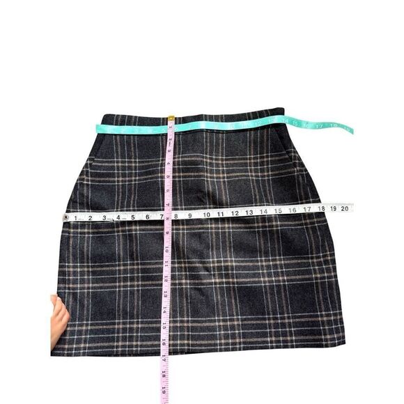 & other stories gray plaid mini skirt size 6 - Picture 3 of 5